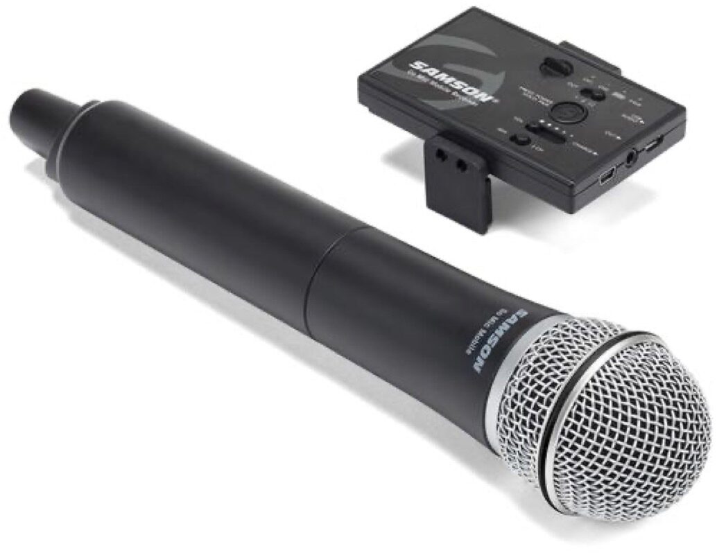 Samson Go Mic Mobile Receiver with Q8 Dynamic Handheld Microphone and Transmitter, New, Main